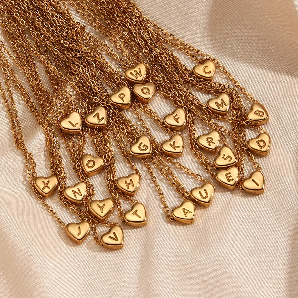 Small Love Initial Necklace