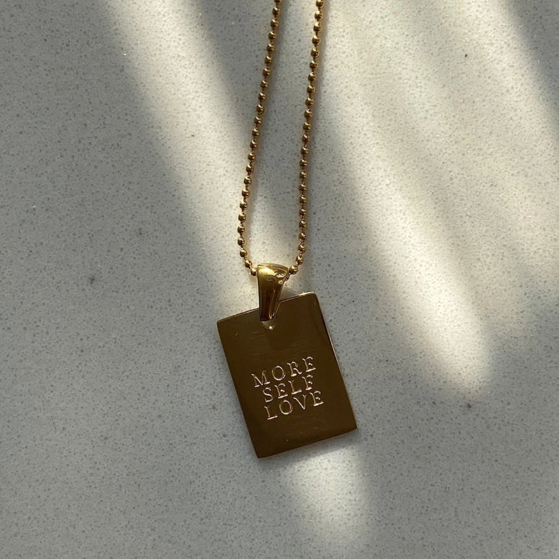 Elegance Engraved Letter Necklace