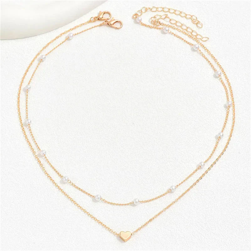 Simple Pearl Choker Necklaces